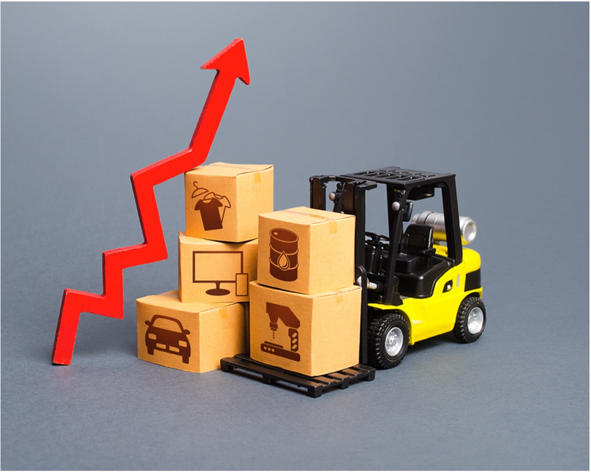 Fork Lift with Stock indicator rising