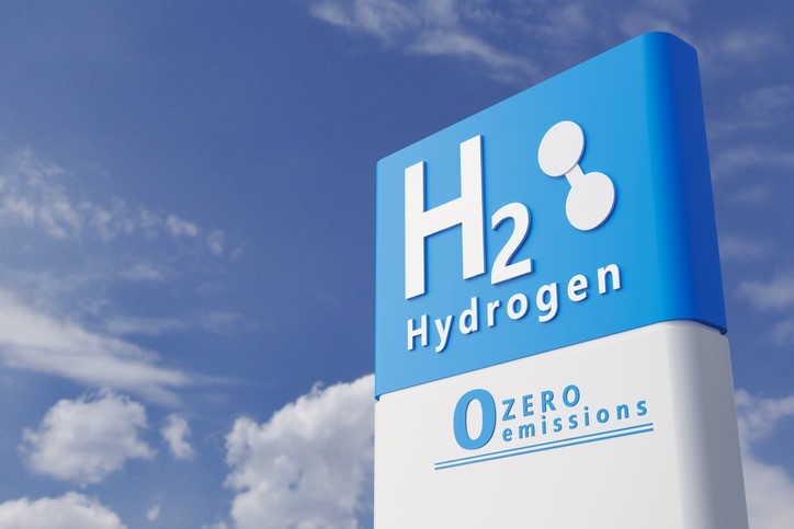 Sign with H2 Hydrogen 0 Emissions written on it