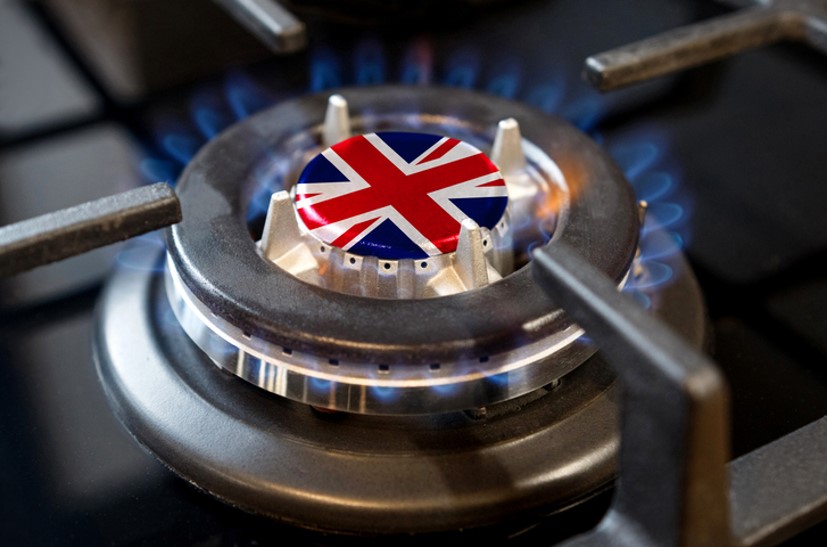 Union Jack on Gas Stove