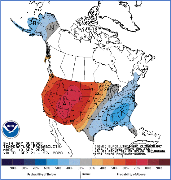 Below Normal Temps Ahead