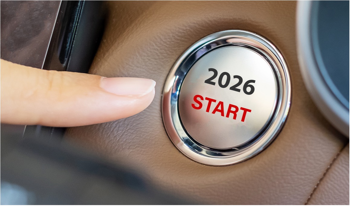 Image of finger pressing a 2026 Start car button