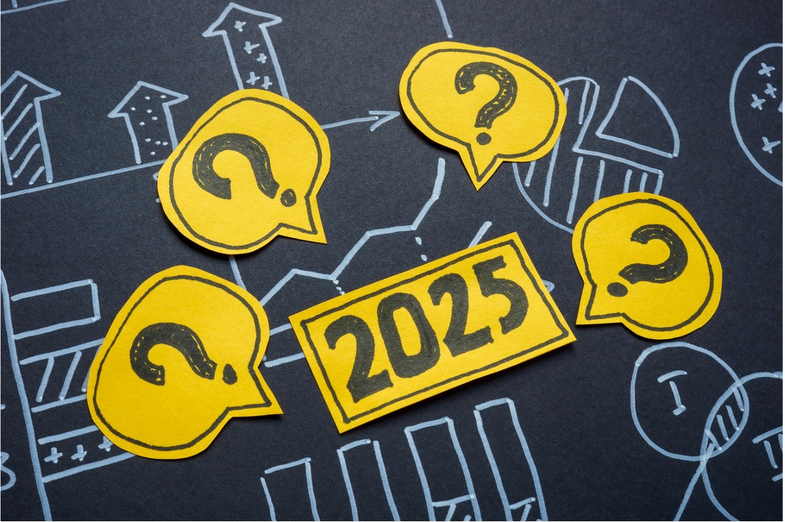 2025 surrounded by question marks