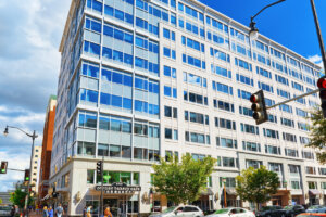 Washington, DC, USA - September 09,2017 : Urban cityscape of Washington, DC. Downtown district, Washington is capital of United States.